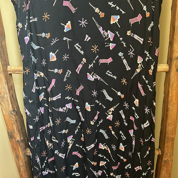 Sareet Floral Long Summer Dress Size Large Made In The USA - Picture 3 of 11